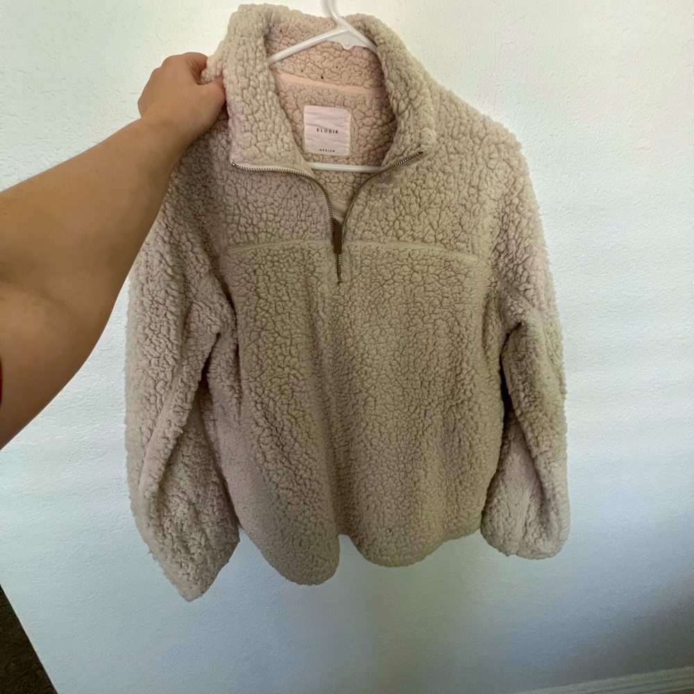 Cream Sherpa jacket